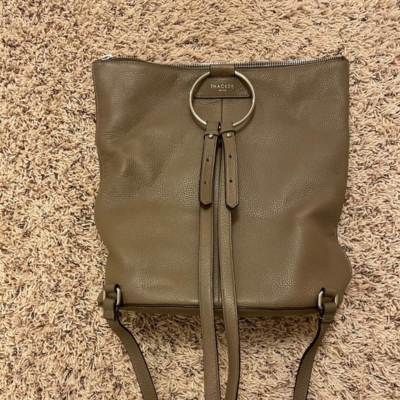 Thacker Handbags - Thacker Gray Leather Backpack